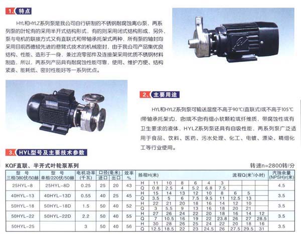 HYL不銹鋼耐腐蝕泵